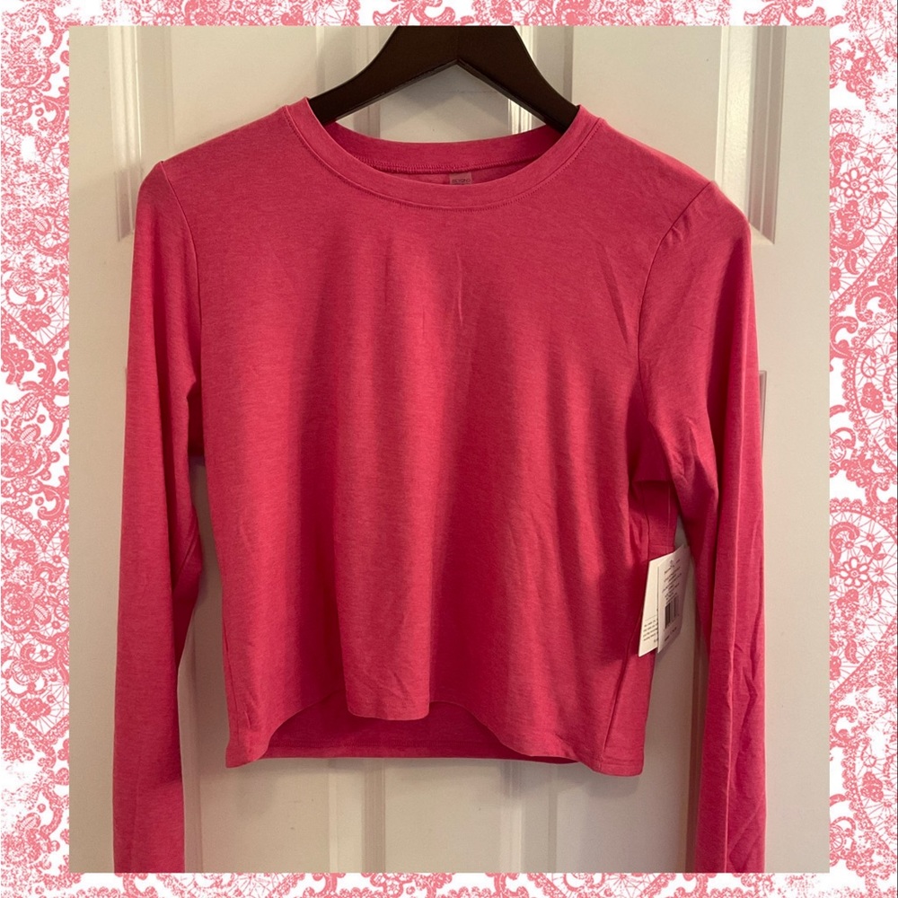 Beyond Yoga Overlap Cutout Top - NWT - Size XL - Deep Pink